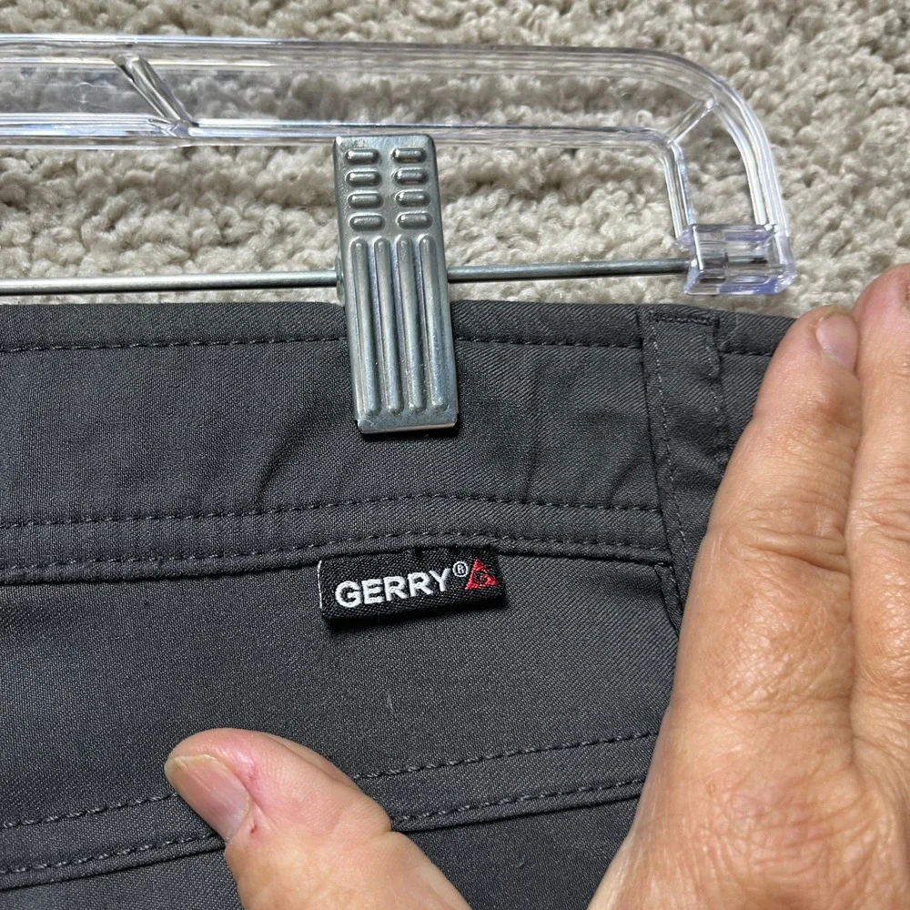 Gerry Outdoor Adventure Pants Mens 34x32 Gray Stretch Waistband 5-Pocket EUC